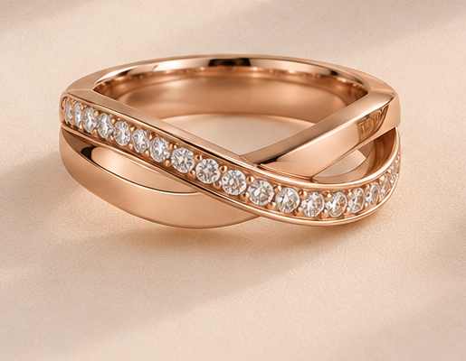 Diamond Twist Band Ring Other Ring
