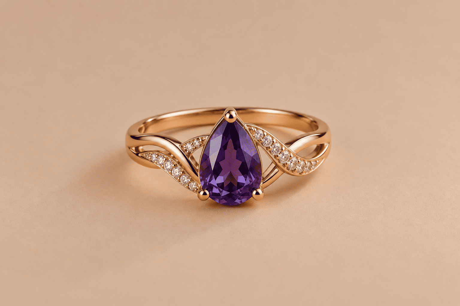 Amethyst Amethyst Ring – Elegant Purple Gemstone Ring