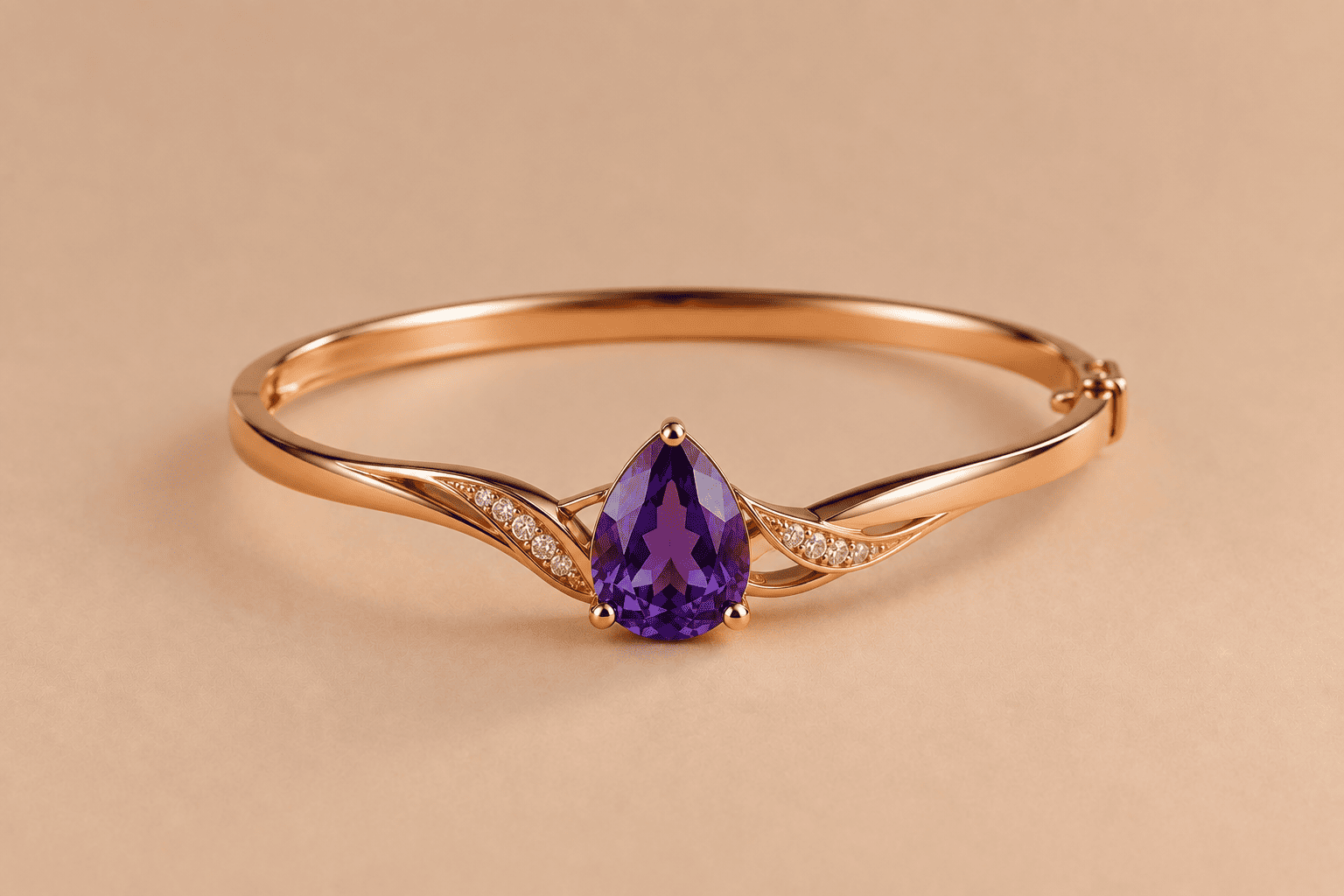 Amethyst Gold Amethyst Bangle – Elegant Jewellery Designs