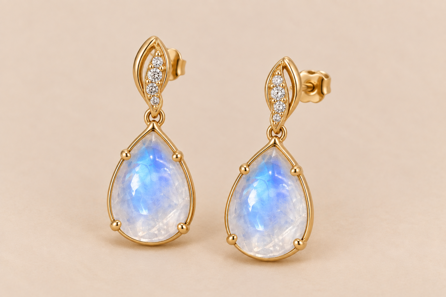 Moonstone Moonstone Earrings – Elegant Gemstone Jewellery