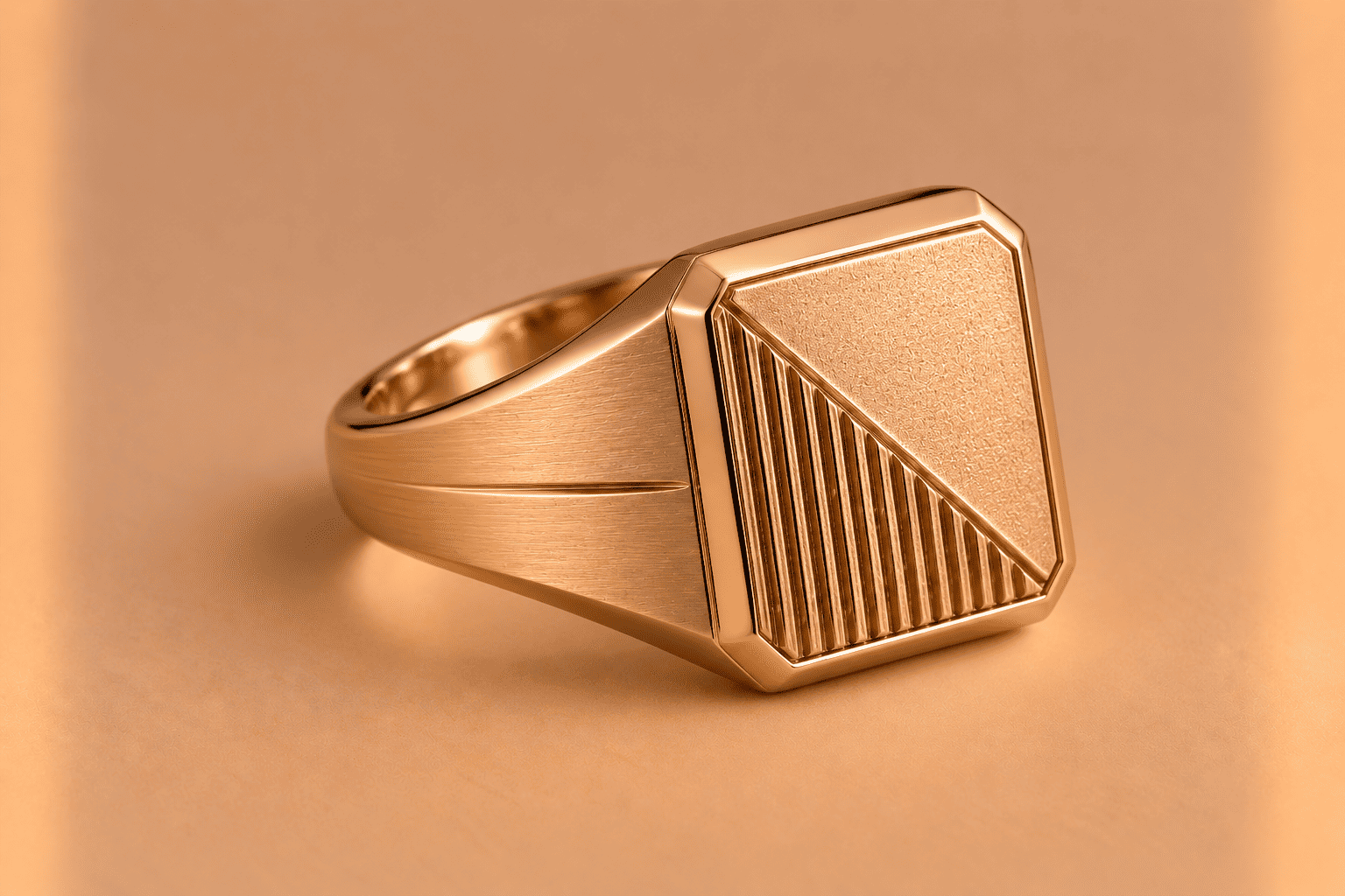 Geometric Panel Signet Ring Signet Ring