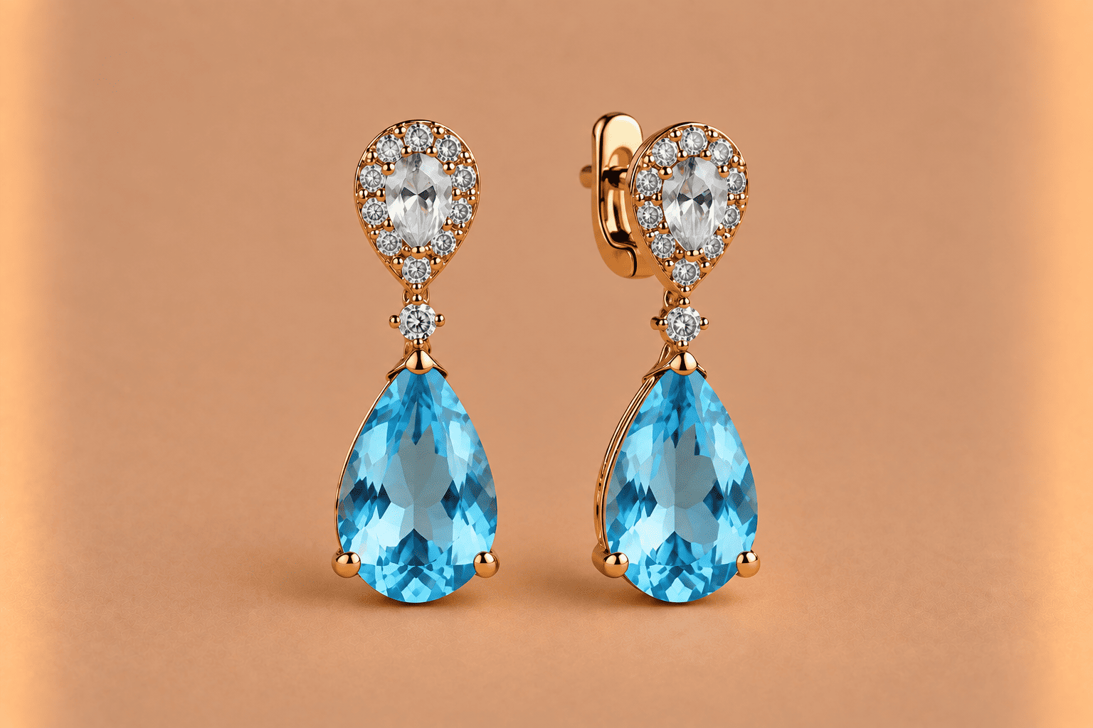 Aquamarine Drop Earrings Earrings
