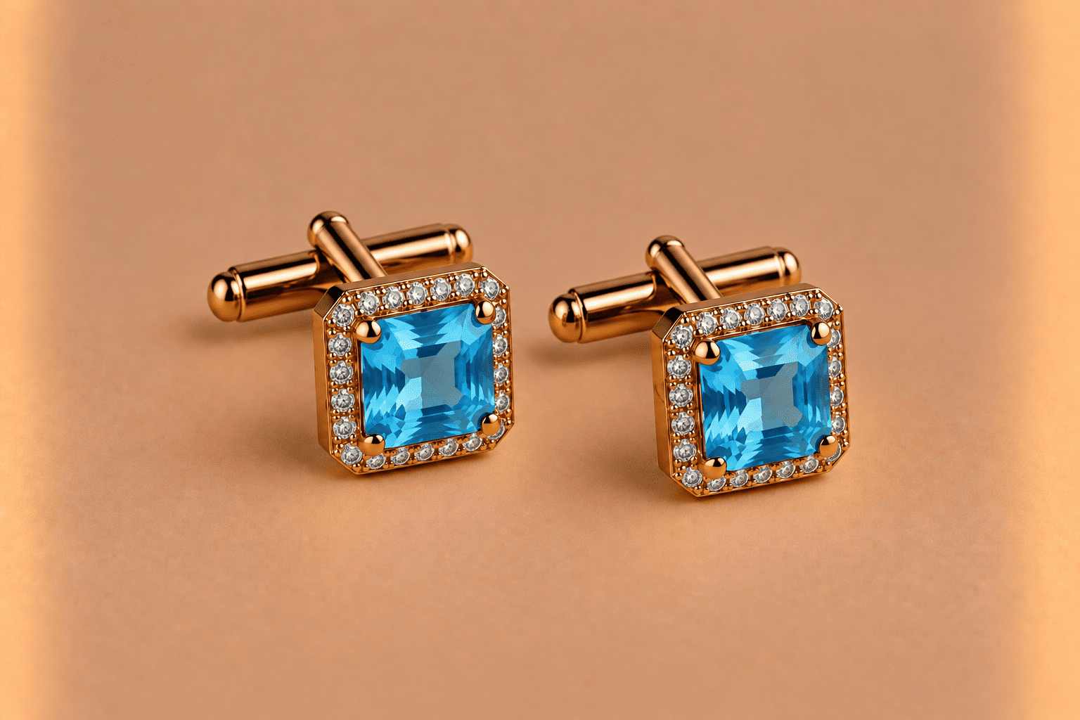 Aquamarine Aquamarine Cufflinks – Luxury Blue Gemstone Accessories