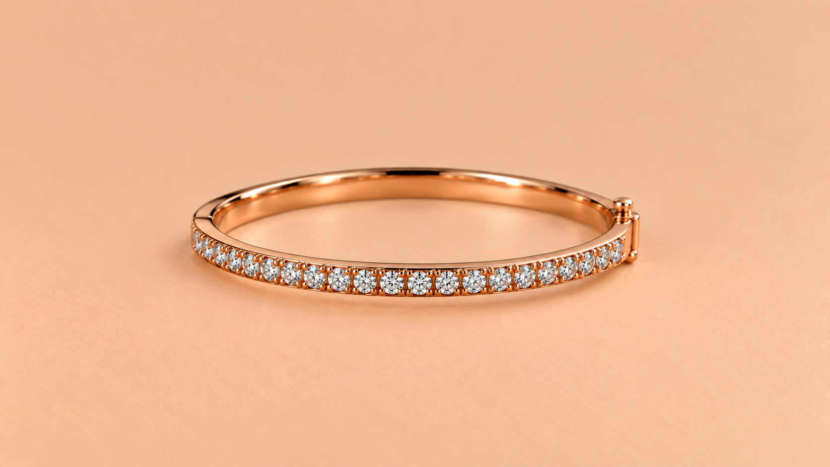 Classic Diamond Line Bangle Bracelet / Bangle