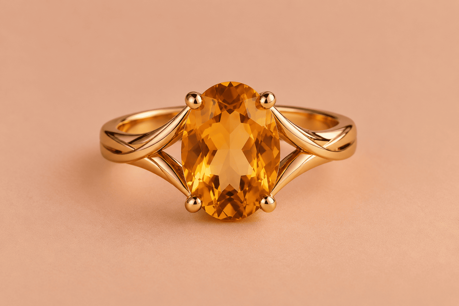 Citrine Citrine Ring – Elegant Yellow Gemstone Jewellery