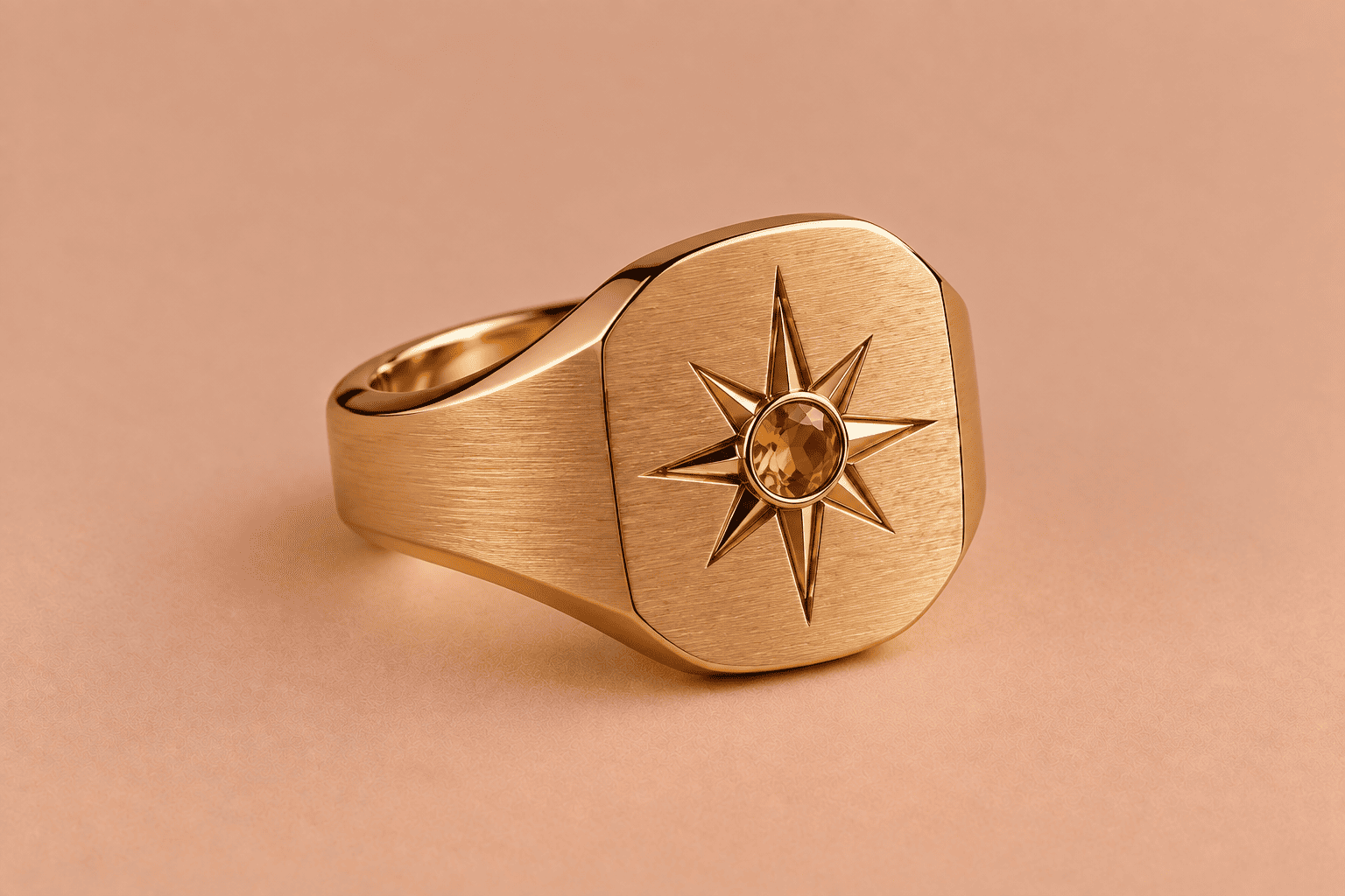 Citrine Citrine Signet Ring – Unique Gemstone Jewellery