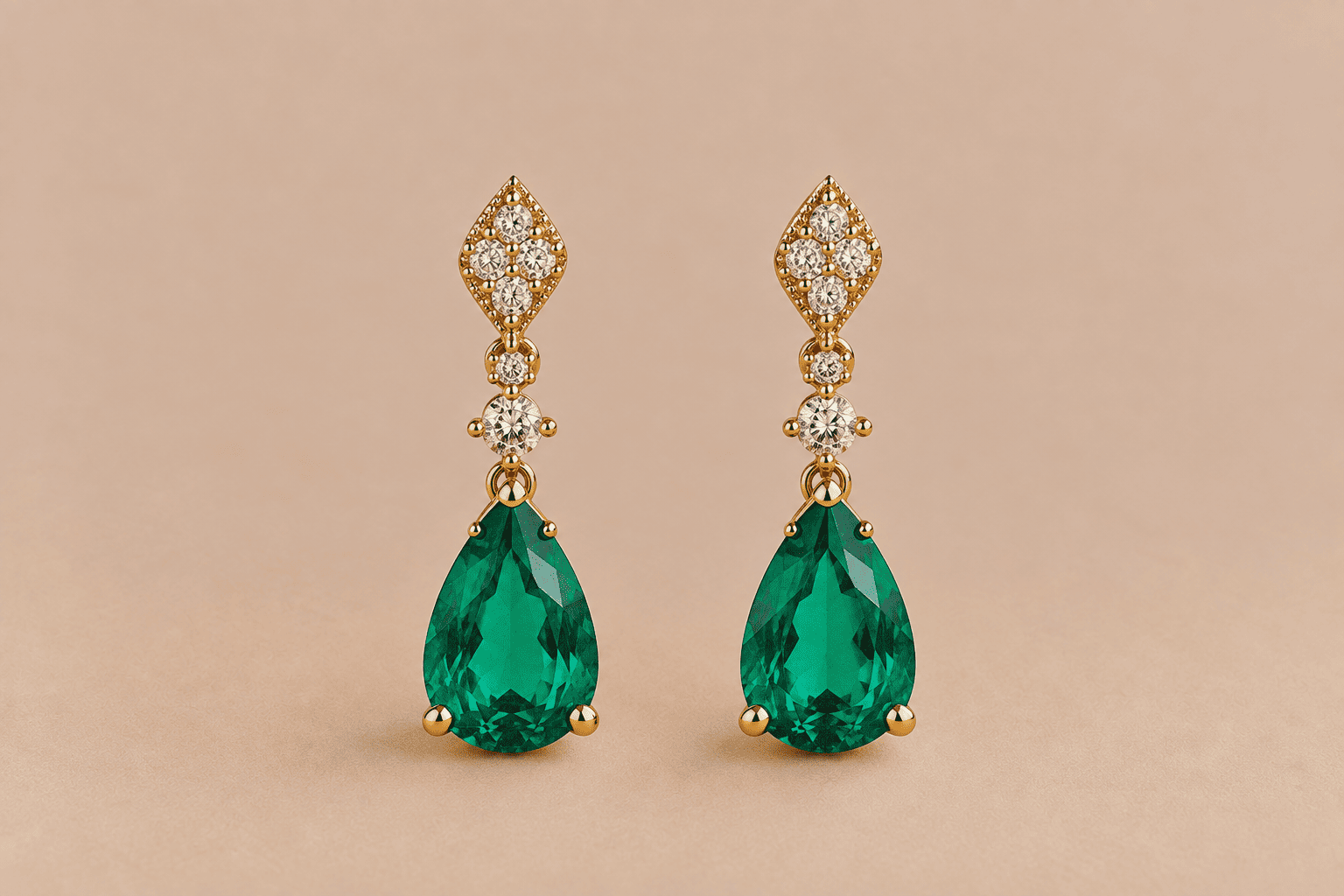 Emerald Emerald Earrings – Elegant Green Gemstone Jewellery