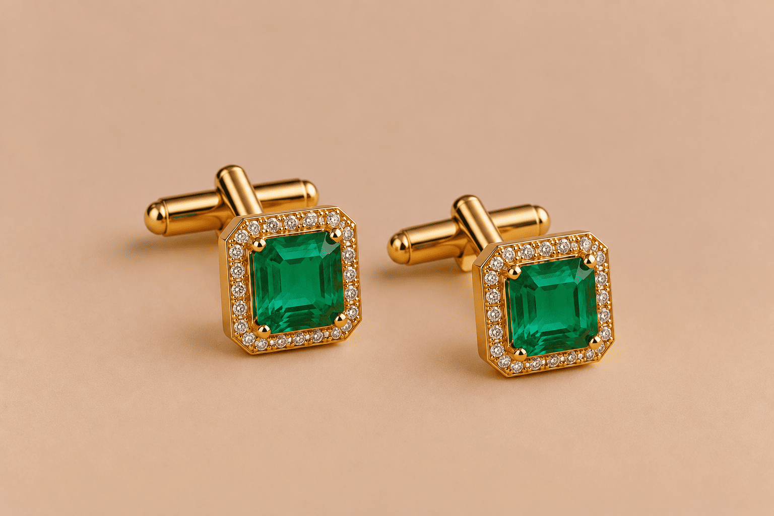 Emerald Emerald Cufflinks – Luxury Green Gemstone Accessories