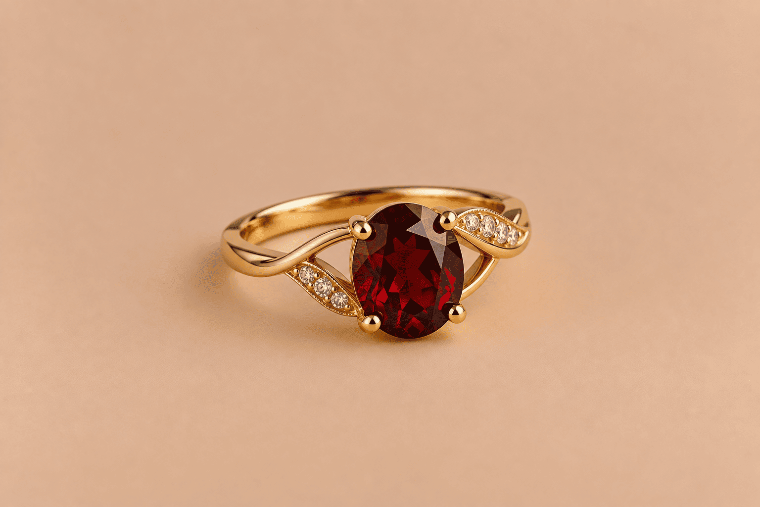 Garnet Garnet Ring – Elegant Red Gemstone Jewellery