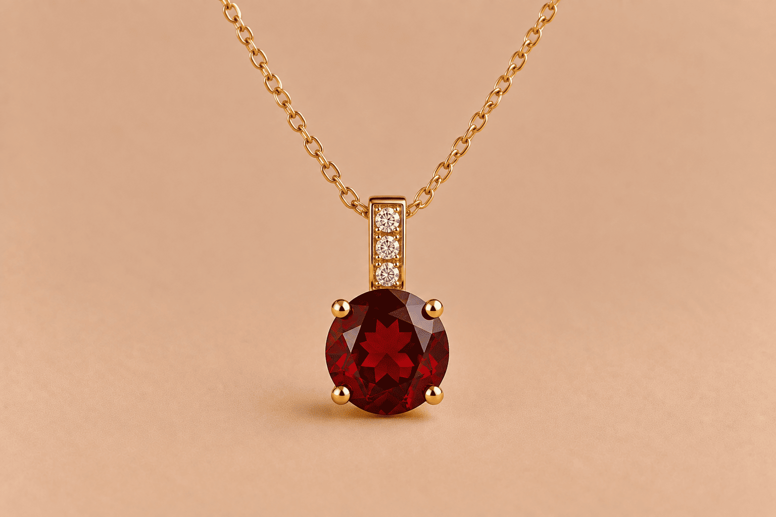 Garnet Garnet Necklace – Elegant Red Gemstone Jewellery