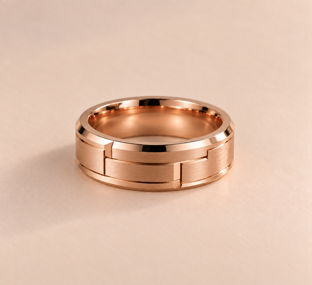 Modern Panel Wedding Band Men’s Wedding Band