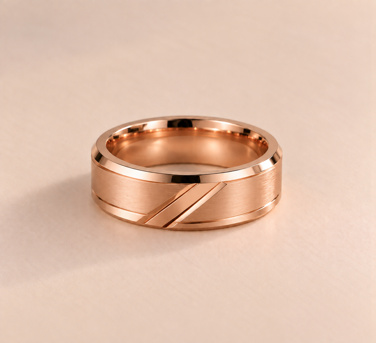 Double Line Wedding Band Men’s Wedding Band