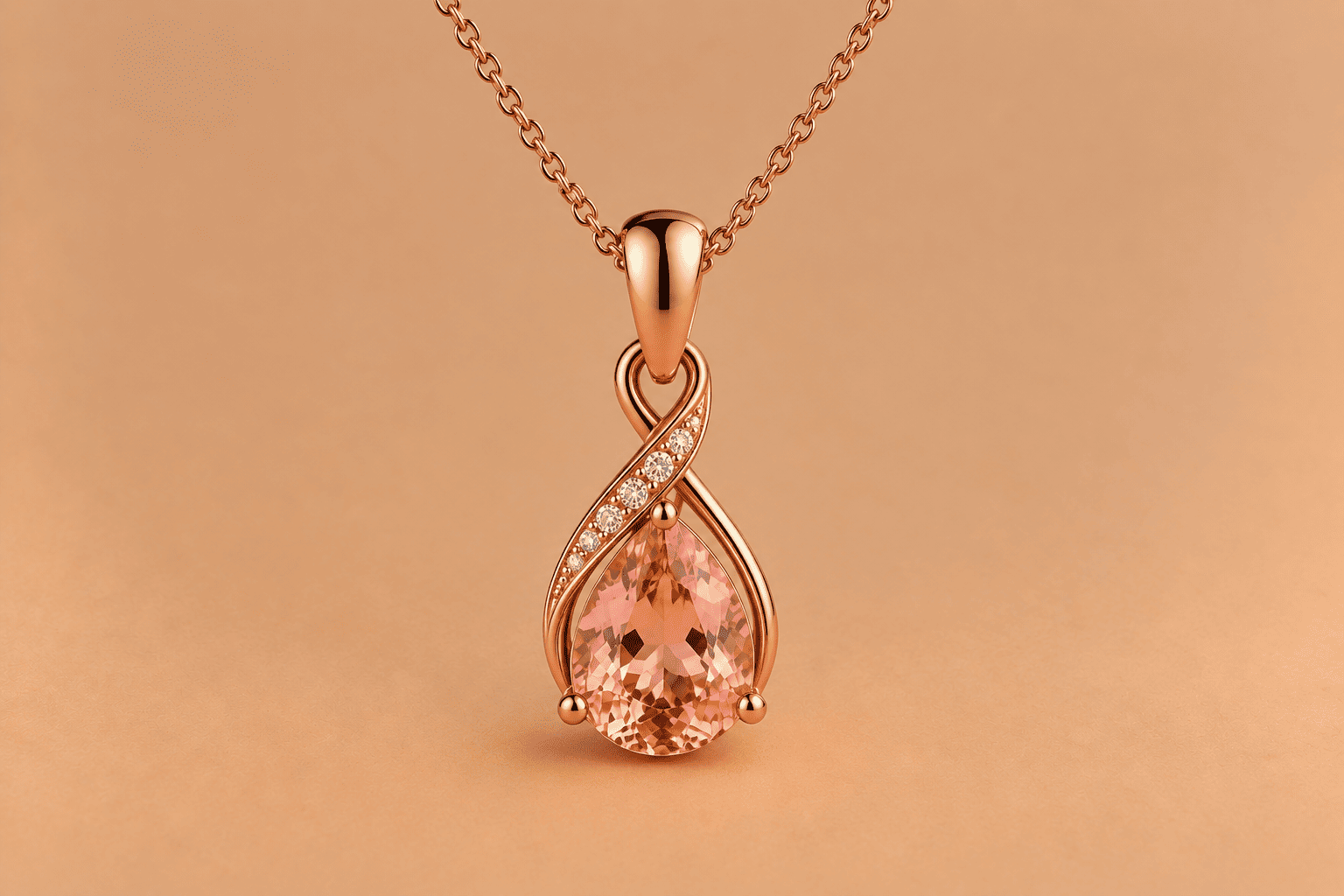 Morganite Morganite Necklace – Elegant Pink Gemstone Jewellery