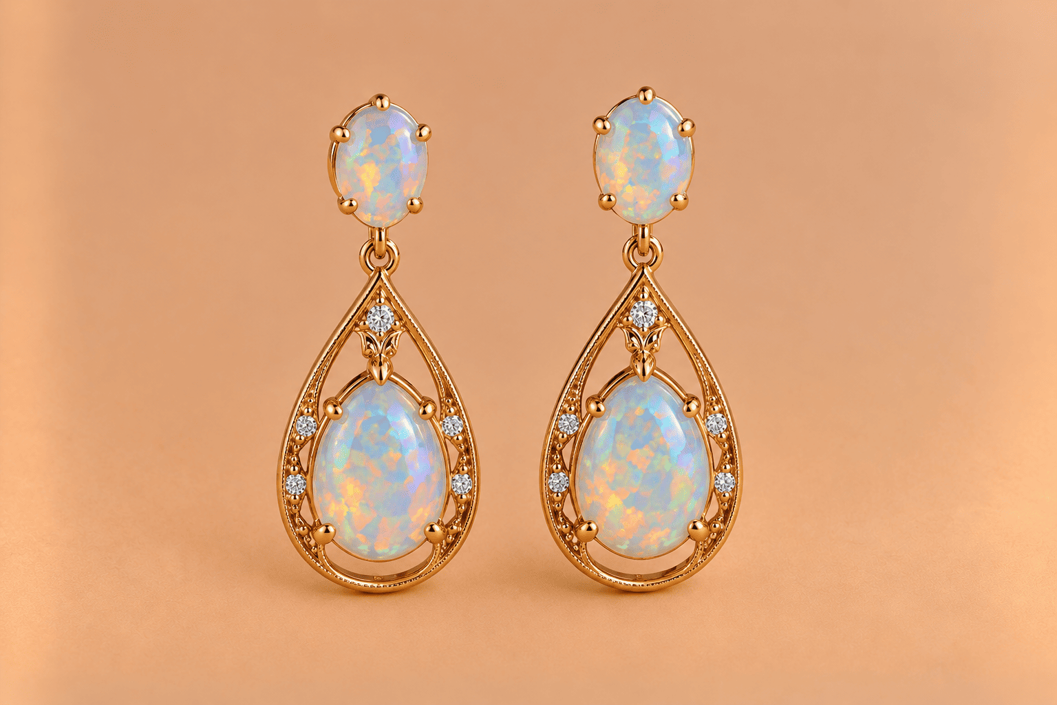 Opal Opal Earrings – Elegant Natural Gemstone Jewellery