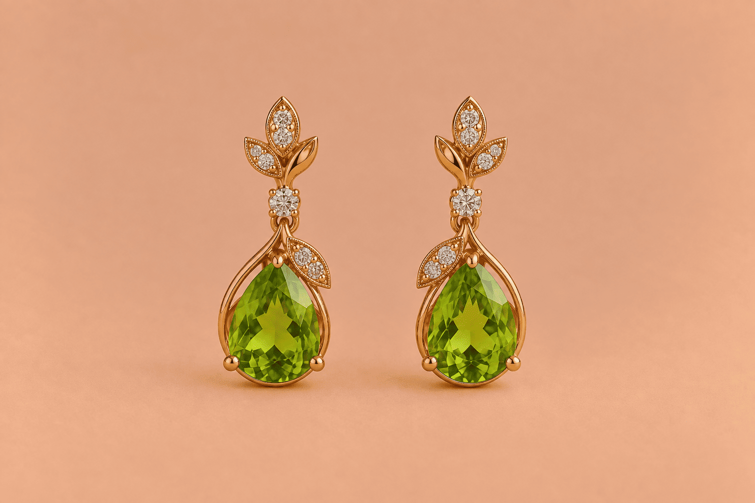 Peridot Peridot Earrings – Elegant Green Gemstone Jewellery