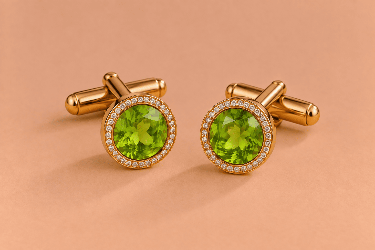 Peridot Peridot Cufflinks – Luxury Green Gemstone Accessories