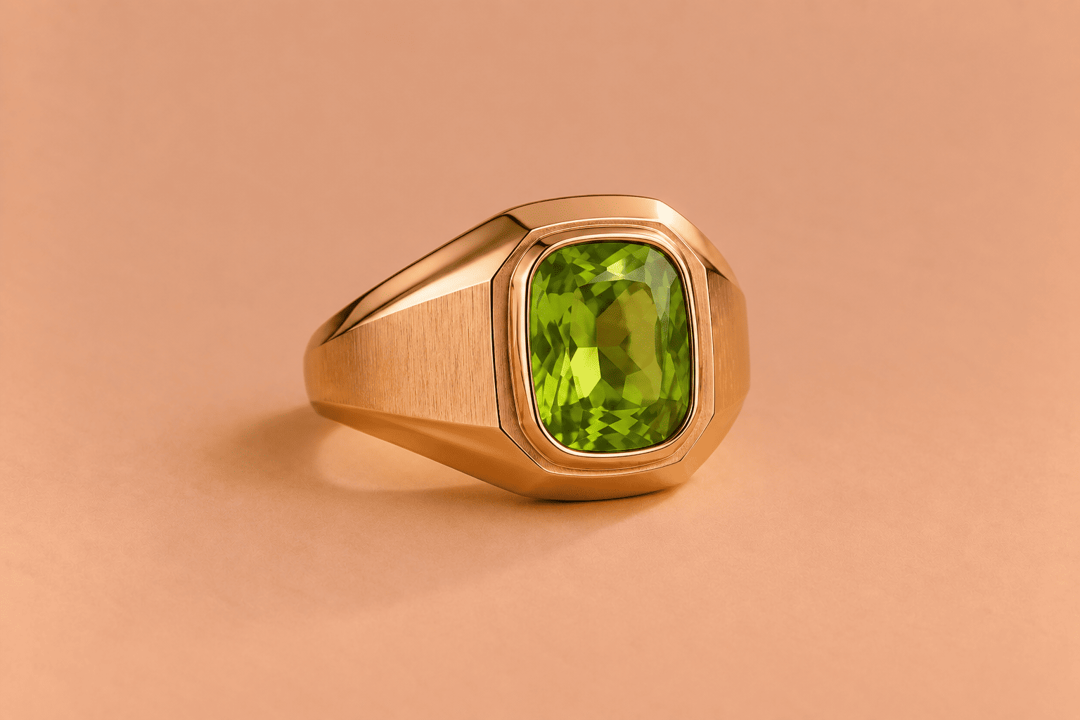Peridot Peridot Signet Ring – Unique Green Gemstone Jewellery