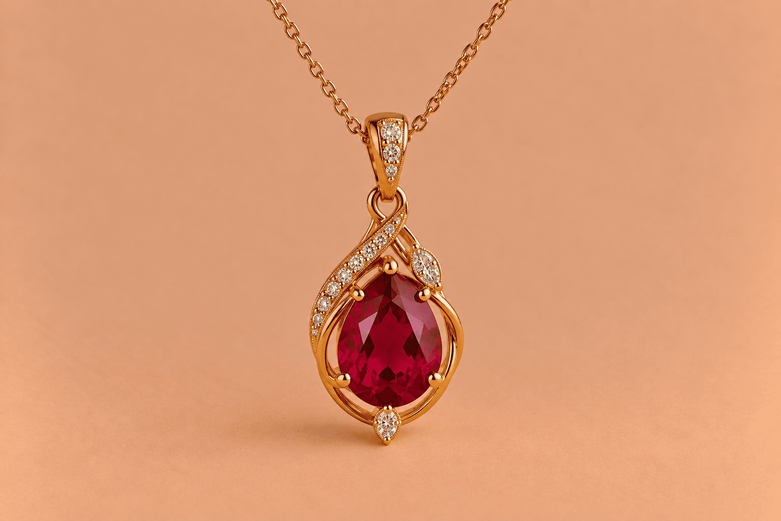 Ruby Ruby Necklace – Elegant Red Gemstone Jewellery