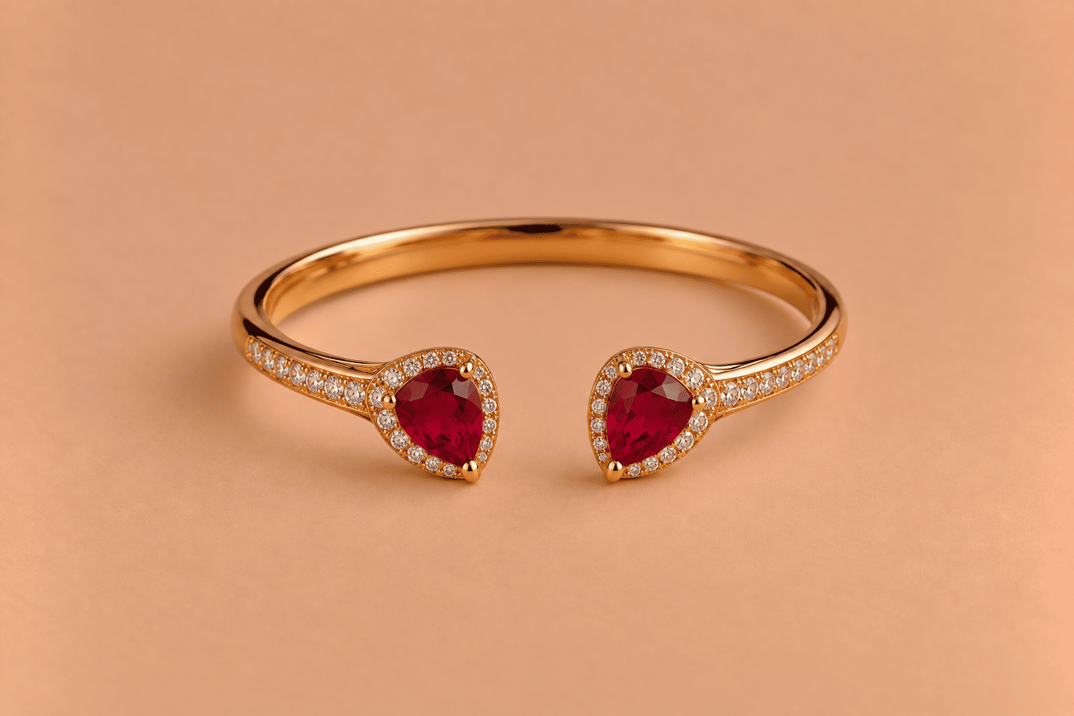 Ruby Ruby Bangle – Elegant Red Gemstone Jewellery