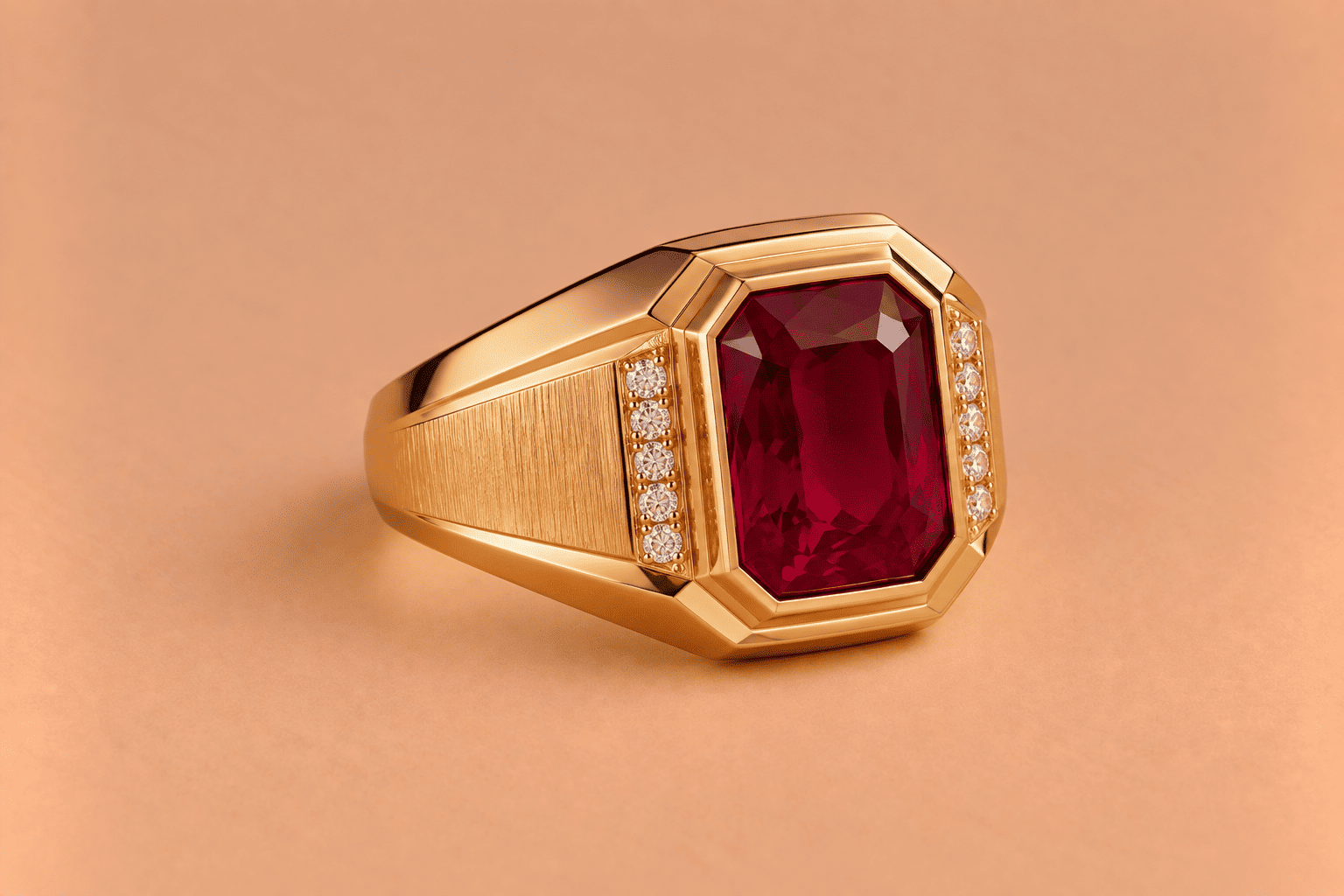 Ruby Ruby Signet Ring – Unique Red Gemstone Jewellery