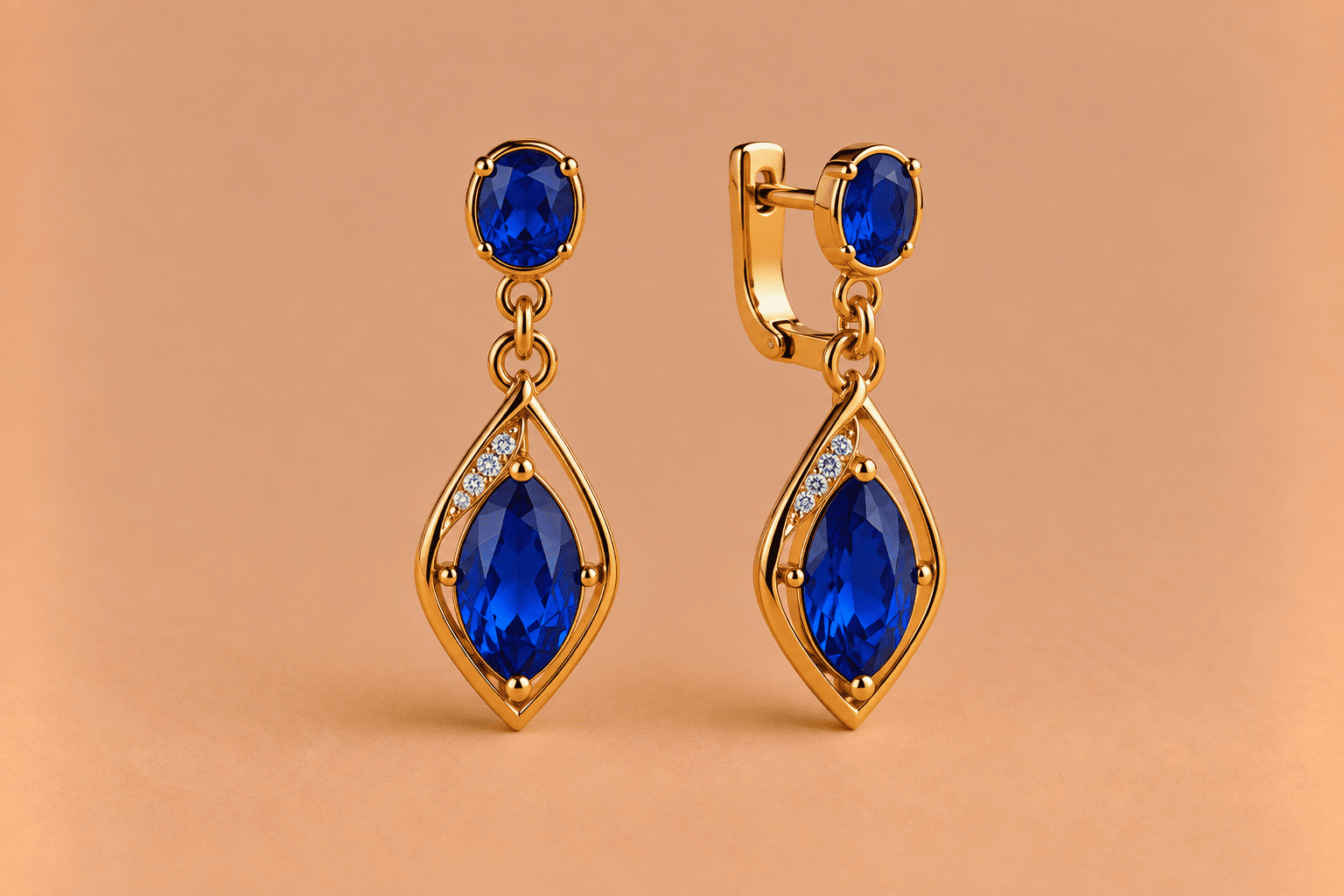 Sapphire Sapphire Earrings – Elegant Blue Gemstone Jewellery