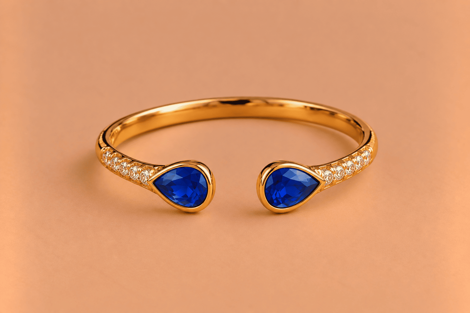 Sapphire Sapphire Bangle – Elegant Blue Gemstone Jewellery