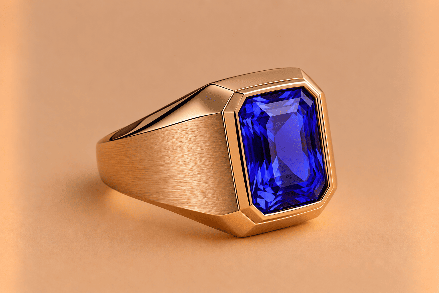 Tanzanite Tanzanite Signet Ring – Unique Blue Violet Gemstone