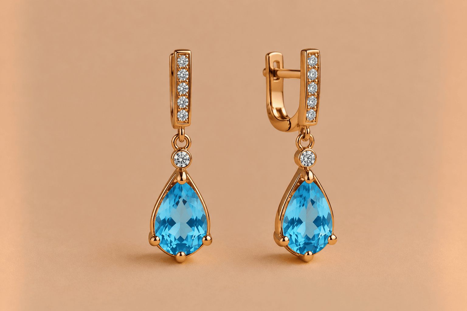Topaz Topaz Earrings – Elegant Blue Gemstone Jewellery