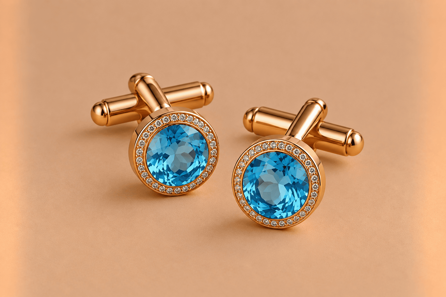 Topaz Topaz Cufflinks – Luxury Blue Gemstone Accessories
