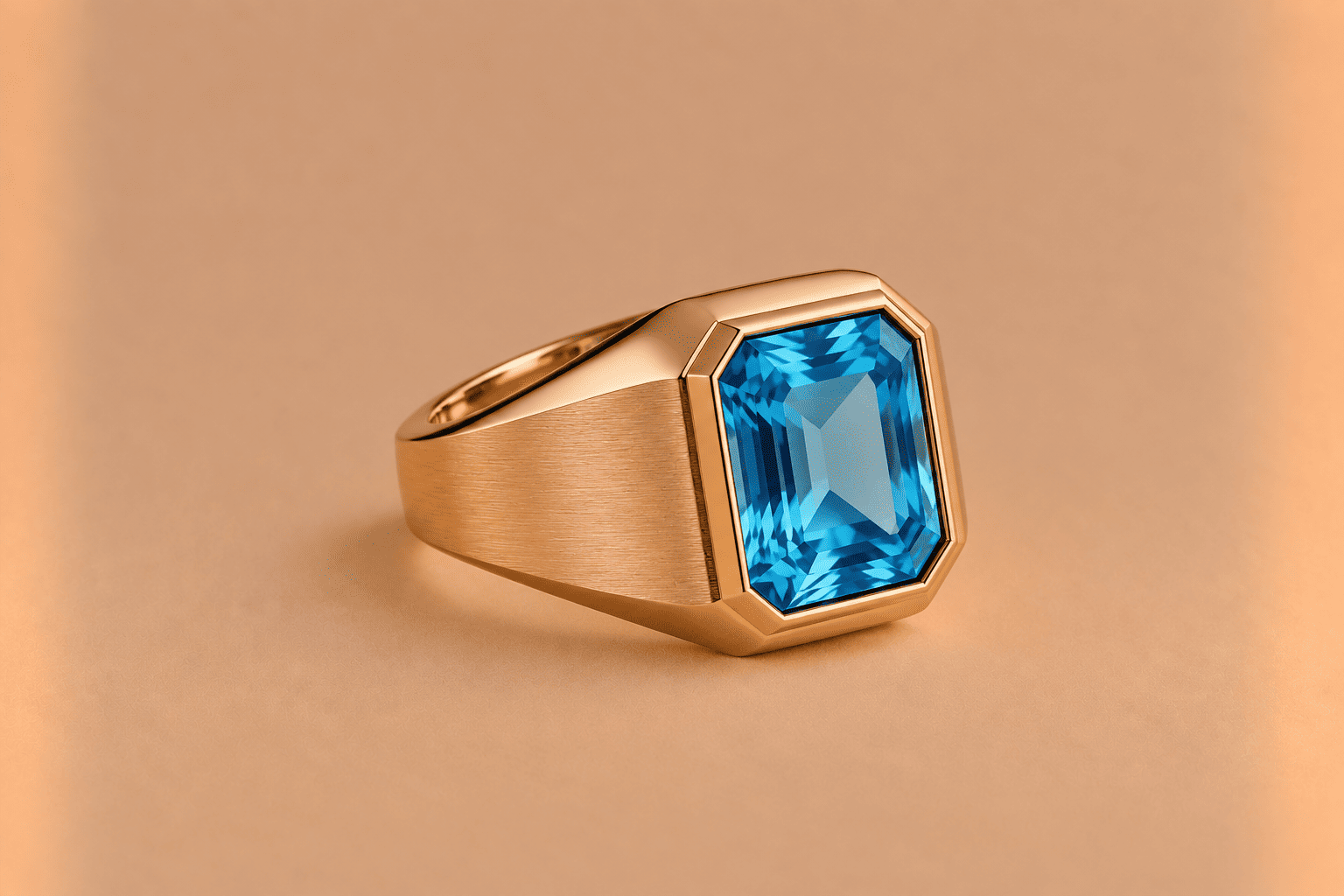 Topaz Topaz Signet Ring – Unique Blue Gemstone Jewellery
