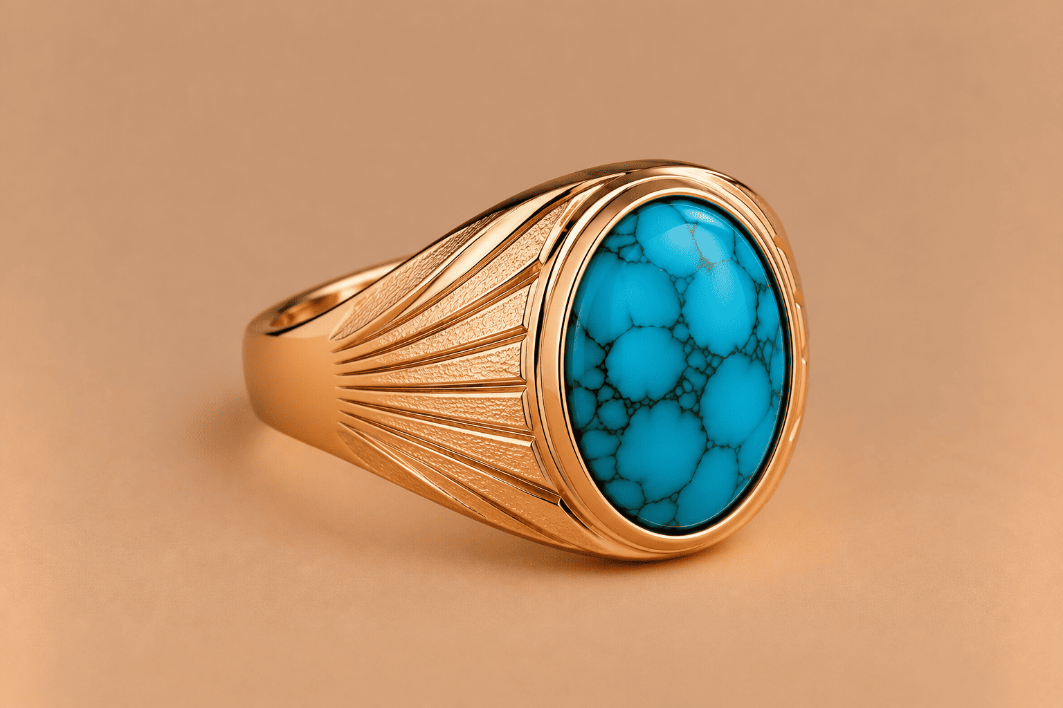 Turquoise Tourmaline Signet Ring – Unique Gemstone Jewellery