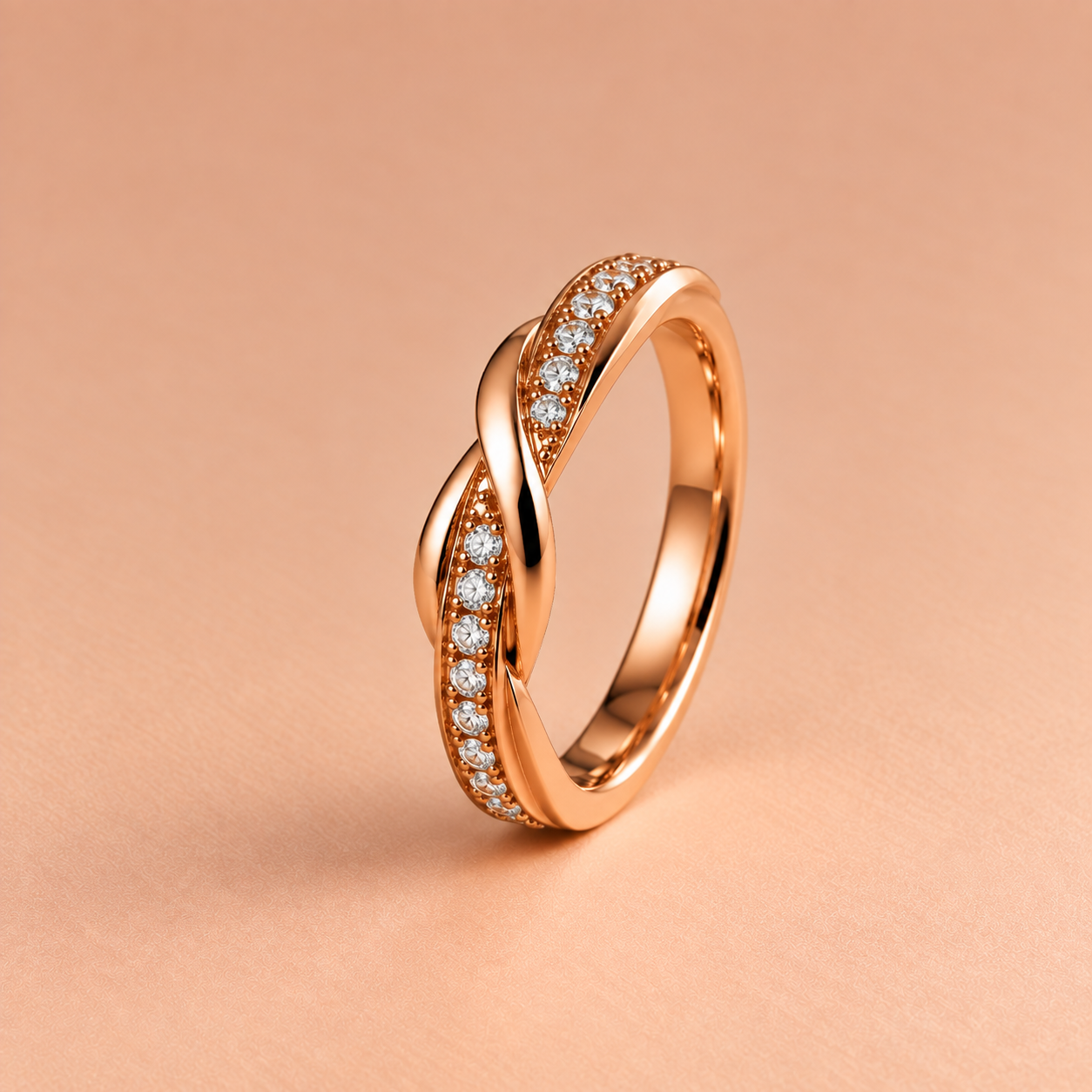 Twisted Diamond Wedding Band Women’s Wedding Band