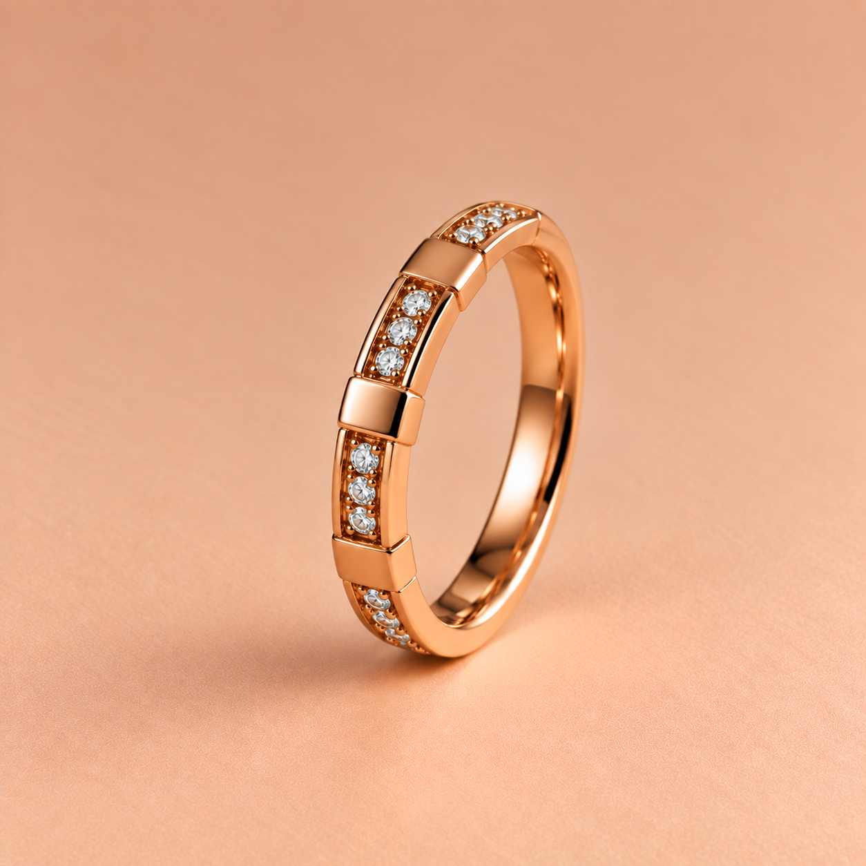 Geometric Diamond Wedding Band Women’s Wedding Band